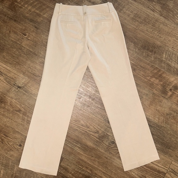 Women’s Ann Taylor LOFT khaki rayon spandex stretch dress pants size 4 wide leg - Picture 2 of 7